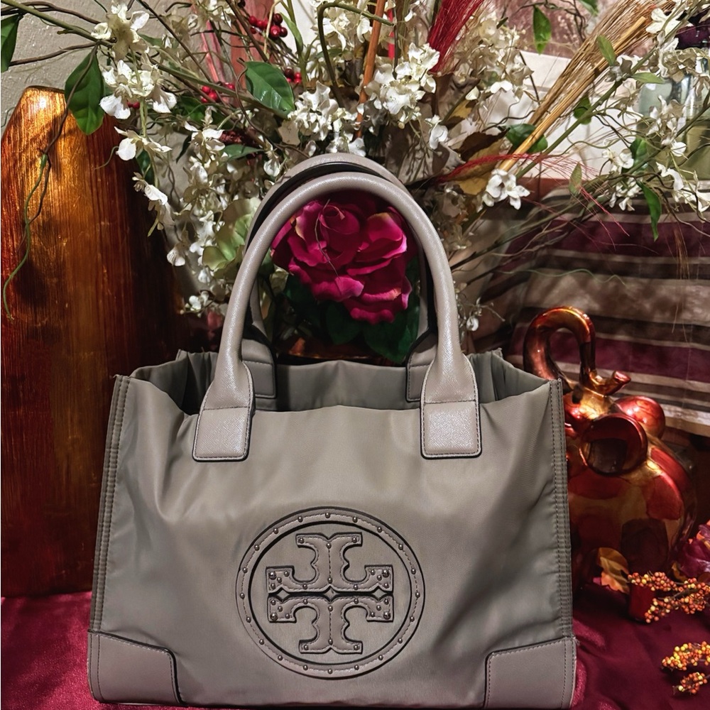 Tory Burch Elegant Gray Tote